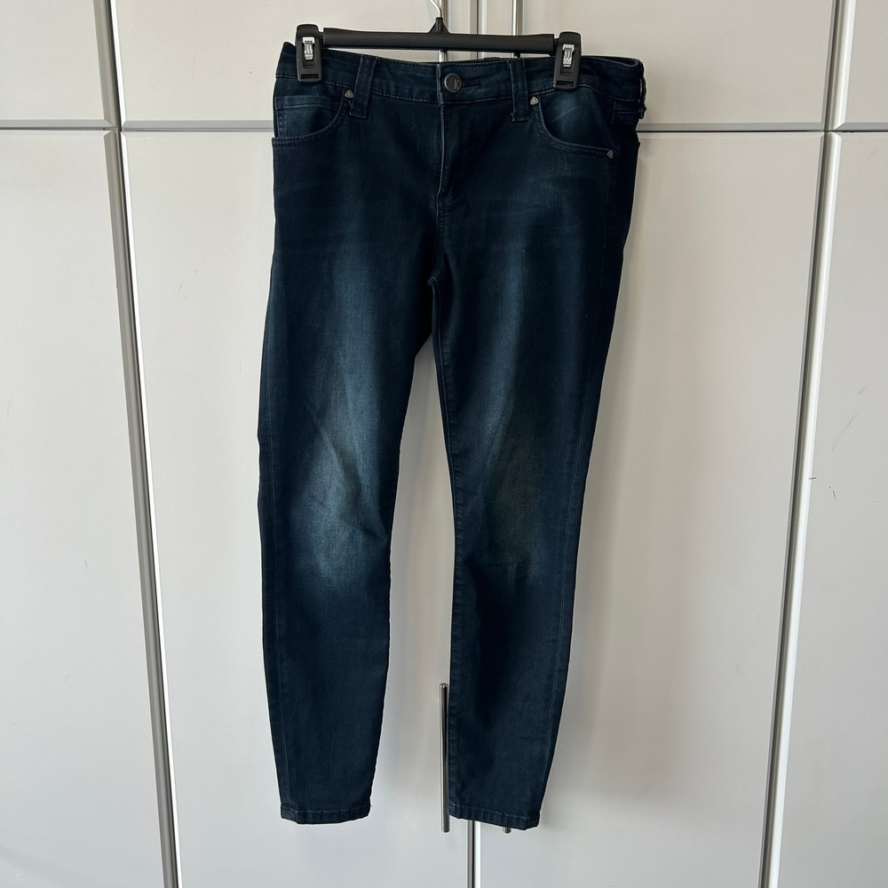 Kut from the Kloth Connie Ankle Skinny Jeans Dark Wash Denim Slim Fit Size 10